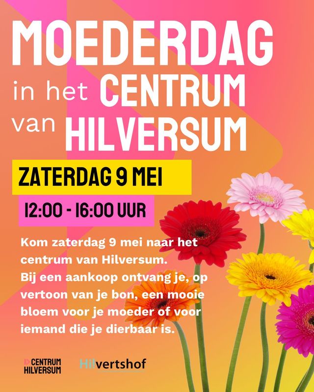 Poster van Moederdag in het centrum