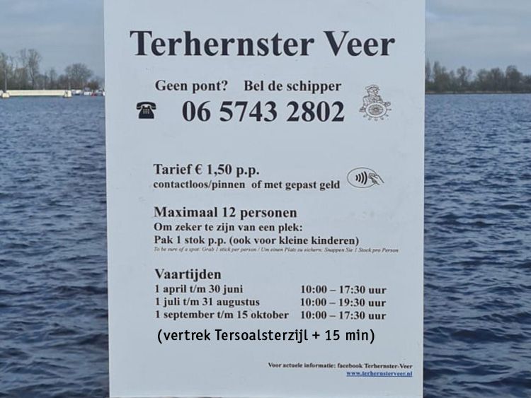 Vaartijden Terhernsterveer