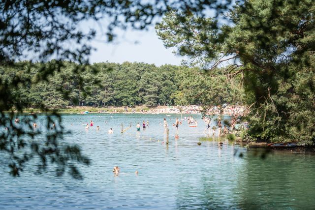 zwemmen zwemplas Blauwe Meer Drenthe