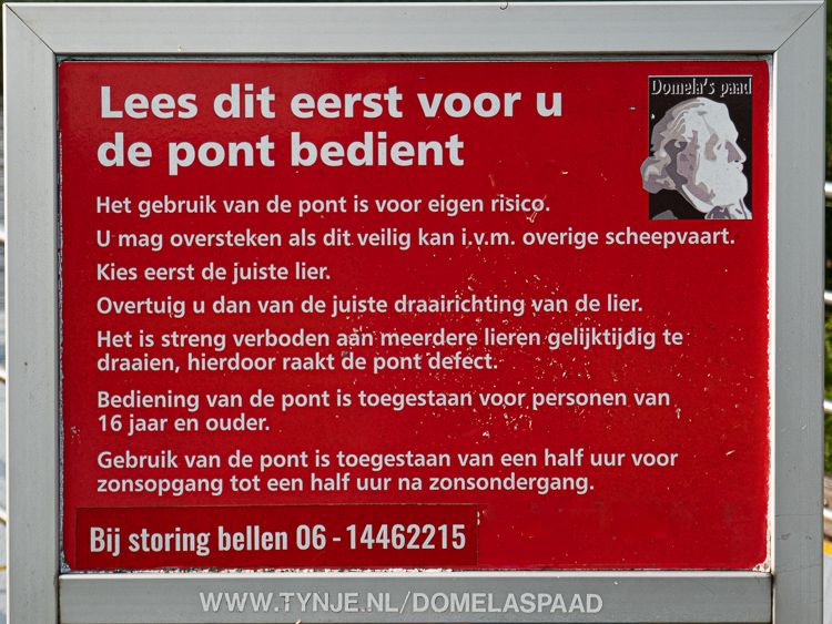 Instructies voor het gebruik van de kettingpont