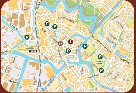 Zie welke parkeerplaatsen er zijn in het centrum van Coevorden