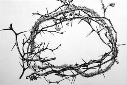 Takkenkroon dat om het hoofd van Jezus zat